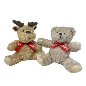 Galerie Hershey Plush Bear Moose Chocolate Promo Gift 7 Inch Red Logo Ribbon